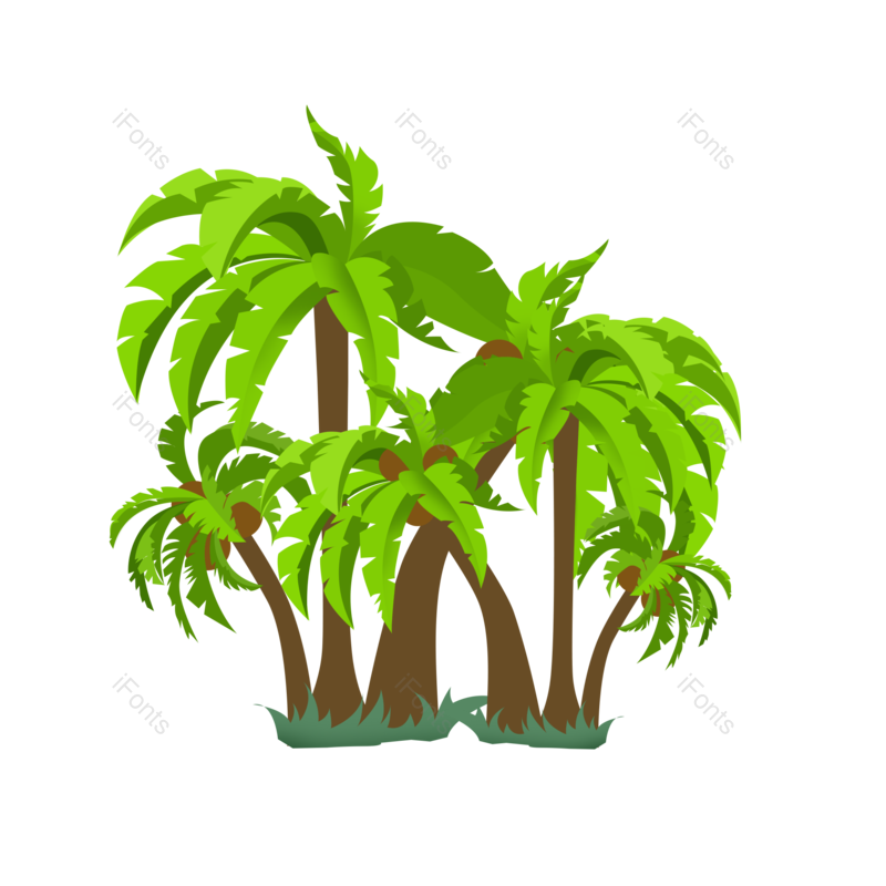 海边图片,度假元素,植物素材PNG,椰子树免抠素材